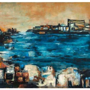 <em><strong>'Harbour'</strong></em> <br/><br/>22X30 inches<br/>Mixed Media and Oil on 300 GSM Fabriano Archival Paper<br/>MMP2101